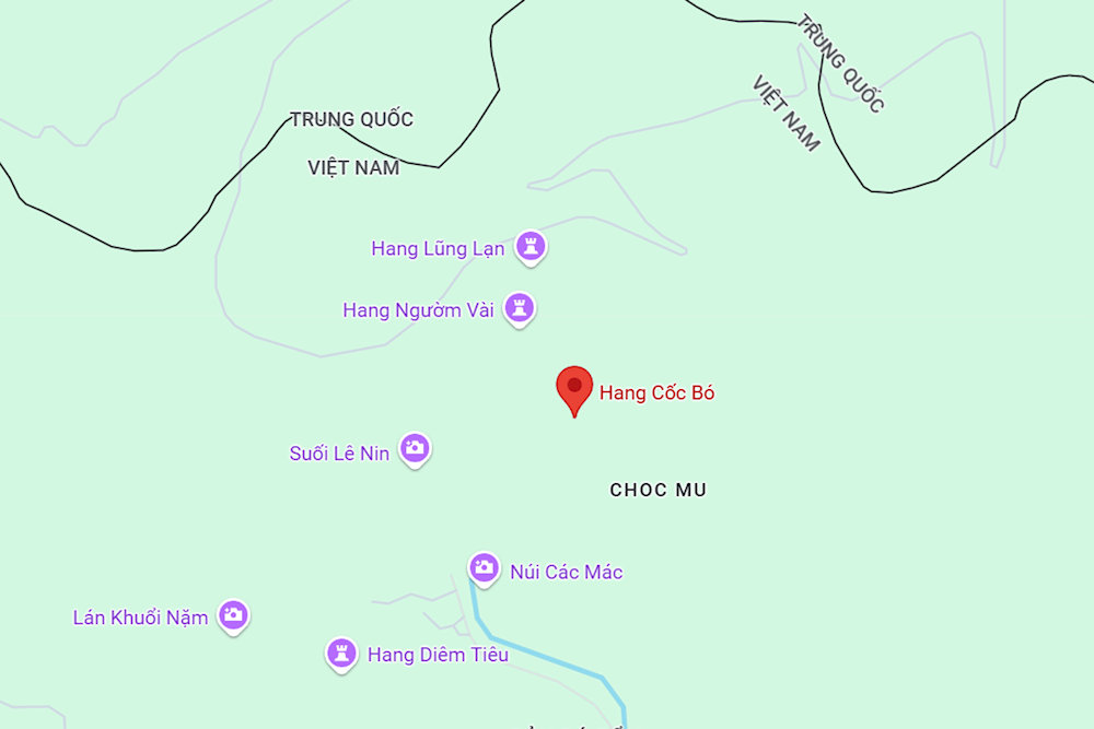 Location of Pac Bo Cave on Google Maps